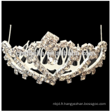 Accessoires de cheveux nuptiaux adultes de haute qualité Cristal strass Cristal Bling Tiaras Wedding Crown Design Bridal Crown